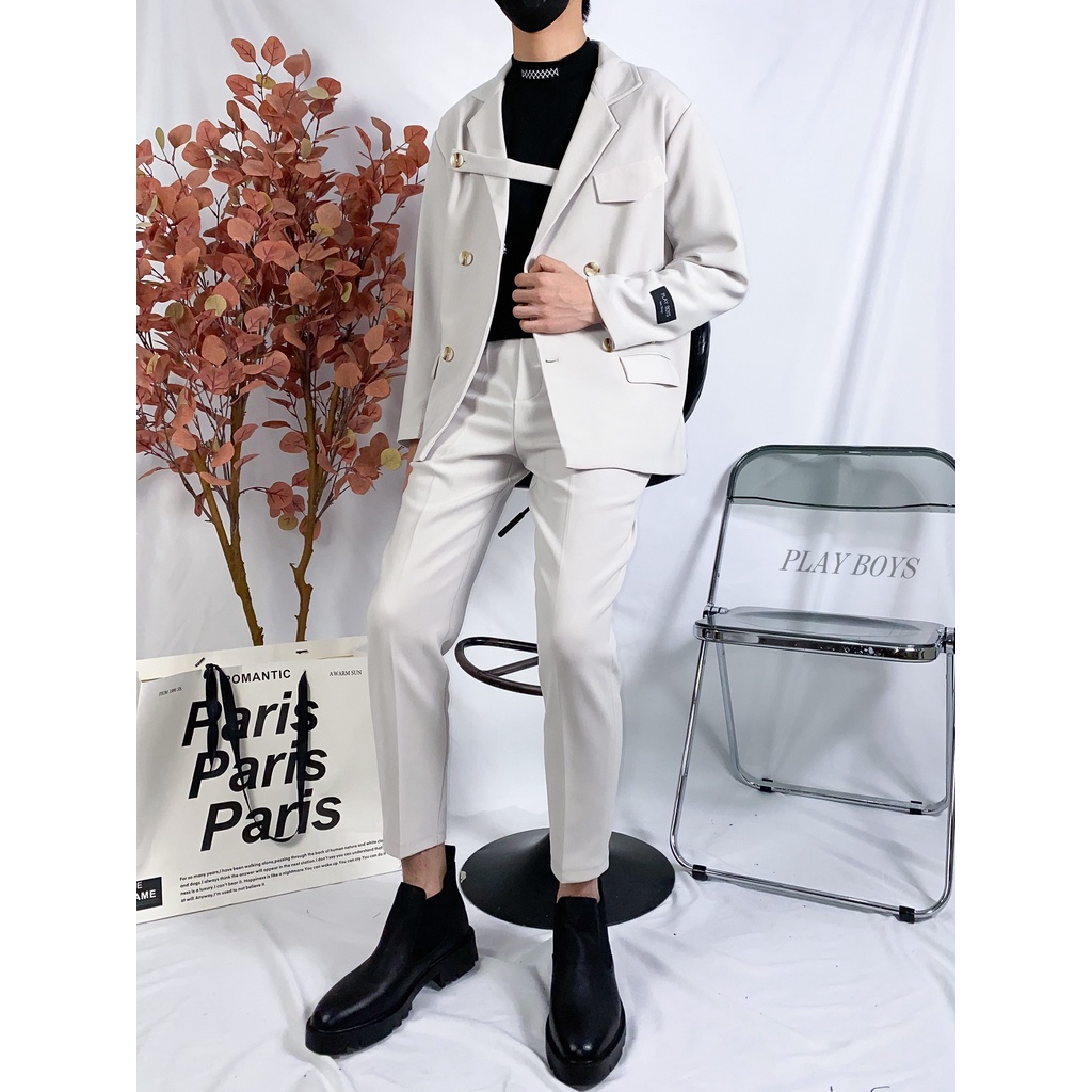 Blazer Nam Dáng Rộng phong cách Hàn Quốc - Play Boys