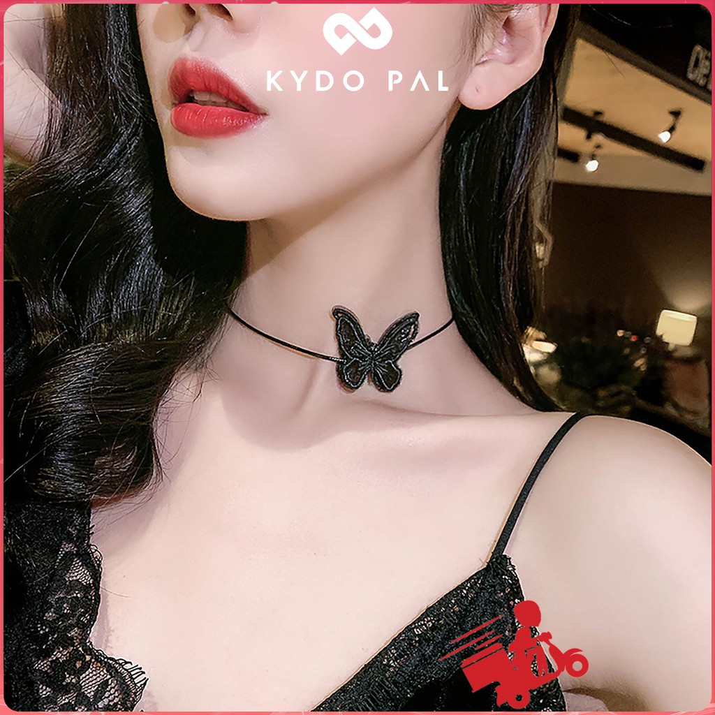 Vòng cổ choker nữ hình bướm vải dây chuyền thời trang cá tính MCK33 - KYDO PAL Phụ kiện trang sức