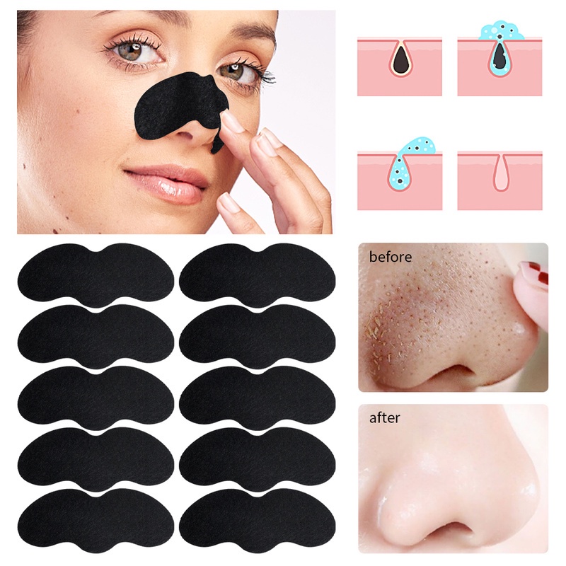 Set 10/20 Mặt Nạ Lột Mụn Đầu Đen Làm Sạch Sâu Lỗ Chân Lông Chăm Sóc Da