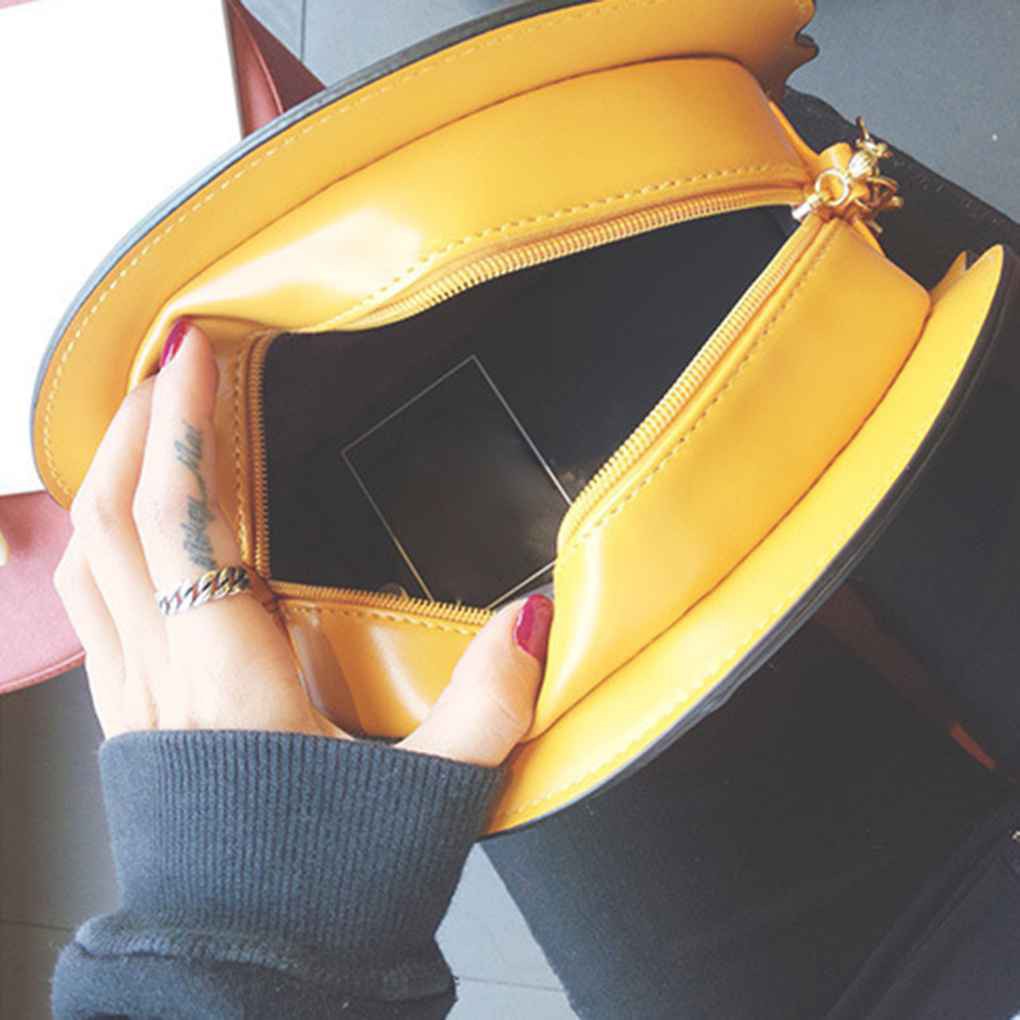 Túi đeo chéo da hình bắp rang bơ hamburger kem và khoai tây chiên