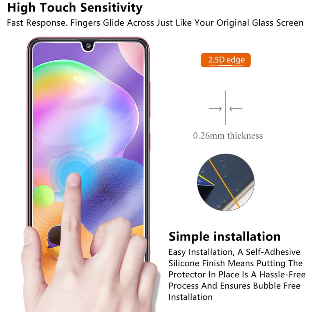 Kính Cường Lực 2.5D Bảo Vệ Cho Samsung Galaxy M14 M54 M23 M33 M53 M13 M32 M52 M22 M12 M62 M51 M31 M11 M21