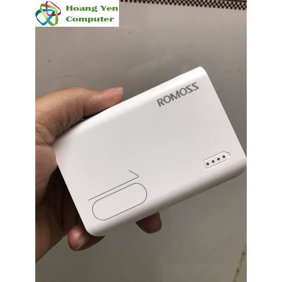 Sạc Dự Phòng Romoss Sense 4s Mini 10000Mah Siêu Nhỏ 3 Cổng Sạc Vào - Bh 1 Năm | Pin Dự Phòng Romoss Sense 4 Mini - chuy