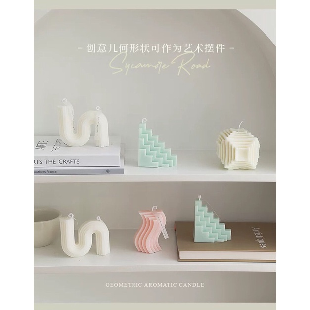 Nến thơm hình học sáng tạo decor trang trí phòng- August Decor