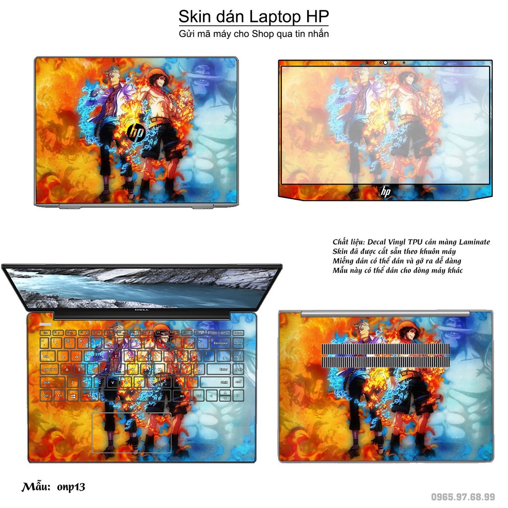 Skin dán Laptop HP in hình One Piece _nhiều mẫu 15 (inbox mã máy cho Shop)