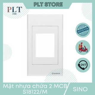 Mặt nhựa chứa 2 mcb kiểu m sino s18122/m dòng s18