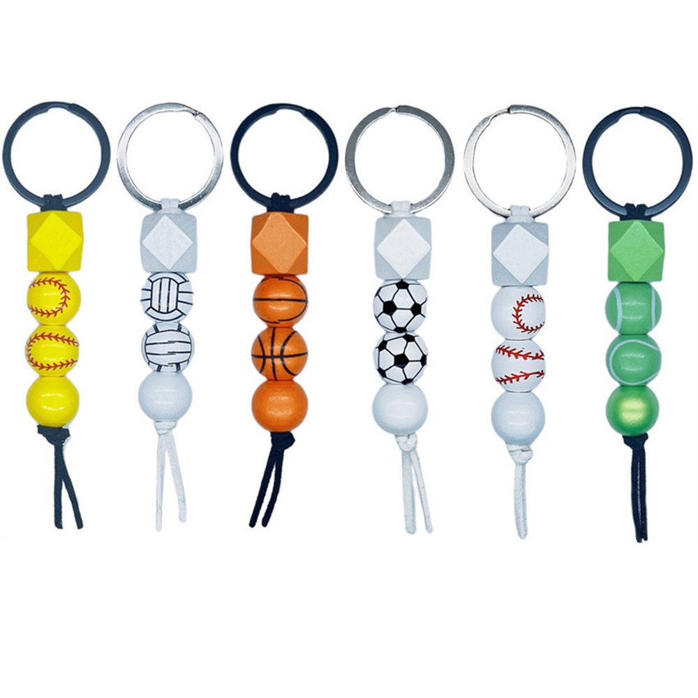 Móc Khóa Chuỗi Hạt Bằng Nhựa PVC Mới Phong Cách Thể Thao Dành Cho Nam Và Nữ