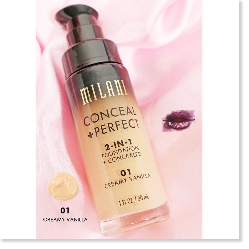 Kem nền Milani Concealer + Perfect 2 in 1 Foundation Concealer +2% phí bán hàng