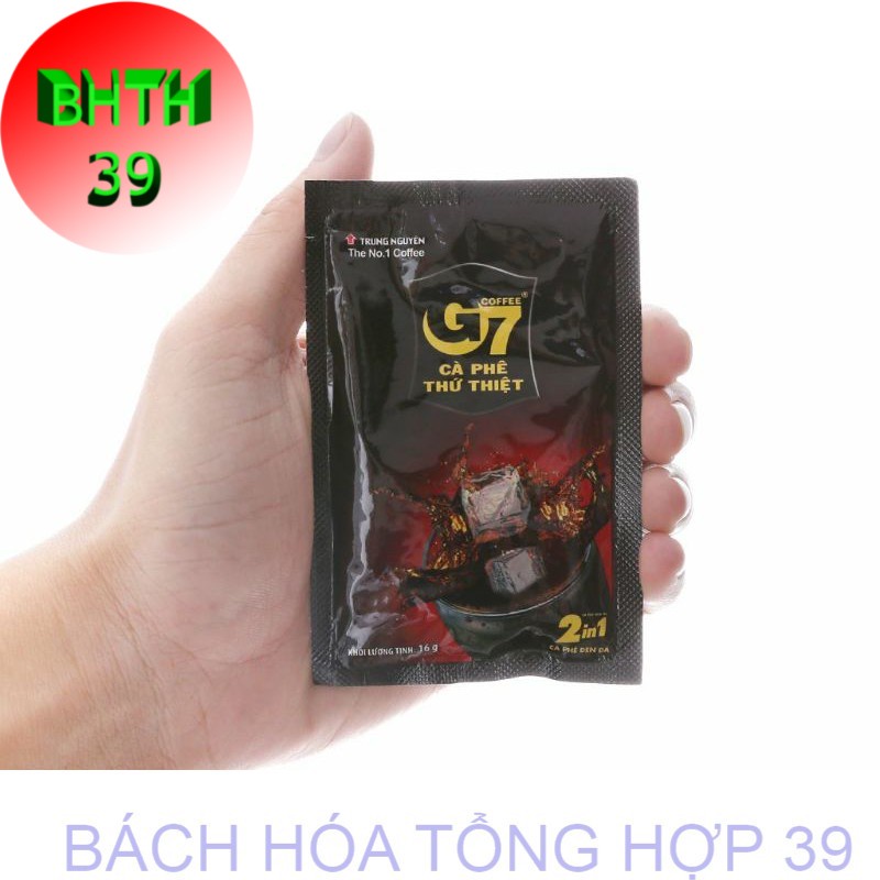 (Có tem xác thực) Cà phê hòa tan đen đá G7 2in1 - cafe trung nguyên g7 hộp 15 gói