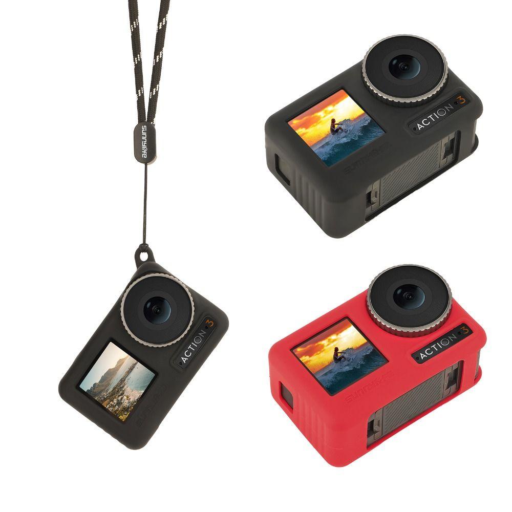 BEBETTERM Vỏ Bảo Vệ Máy Ảnh Kèm Dây Đeo Cho DJI OSMO Action 3