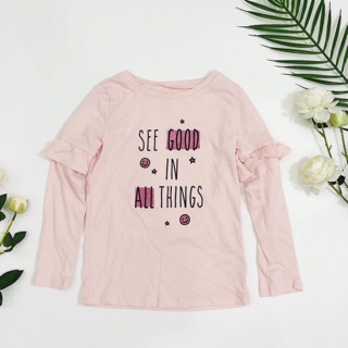 Áo thun tay dài bé gái xuất dư