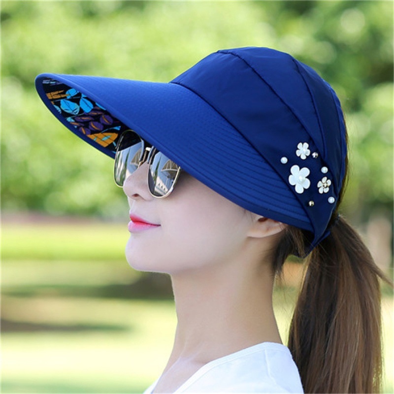 Mũ Rộng Vành Chống Nắng Tia Uv Có Thể Gấp Gọn Tiện Dụng Cho Nữ