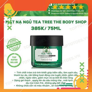 TỔNG KHO XẢ HÀNG ' Mặt nạ ngủ The Body Shop Tea Tree Anti-imperfection Night Mask ngừa và giảm mụn, thanh lọc da, kiềm d