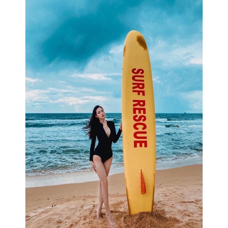 Bikini 1 mảnh body suit đen khoá kéo (ảnh thật) | BigBuy360 - bigbuy360.vn