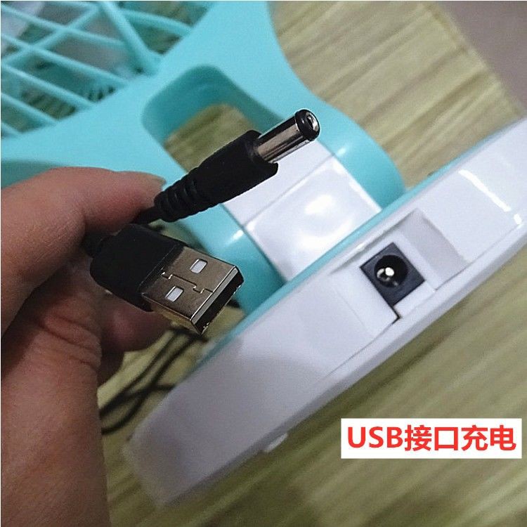 Quạt sạc năng lượng mặt trời USB điện gió nhà sinh viên ký túc xá ngoài trời ô tô thịt thông gió câm và di động