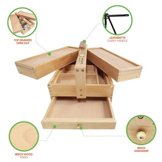 [DA ĐEN - QUẬN 3] Hộp Gỗ Đựng Hoạ Cụ Mont Marte