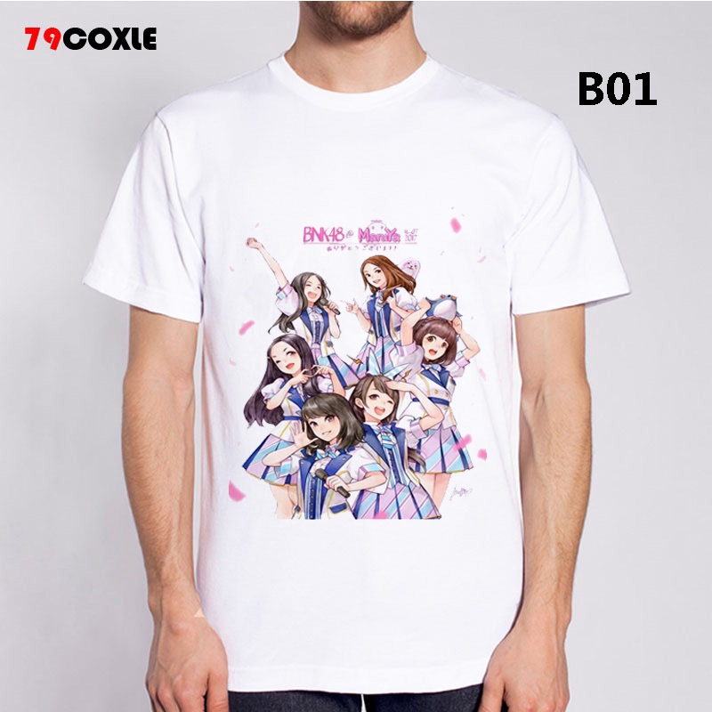 Áo sơ mi ngắn tay mới ♥♥Bnk48♥♥ Áo thun mát mẻ crop top quần áo dáng rộng bé trai học sinh nam singl