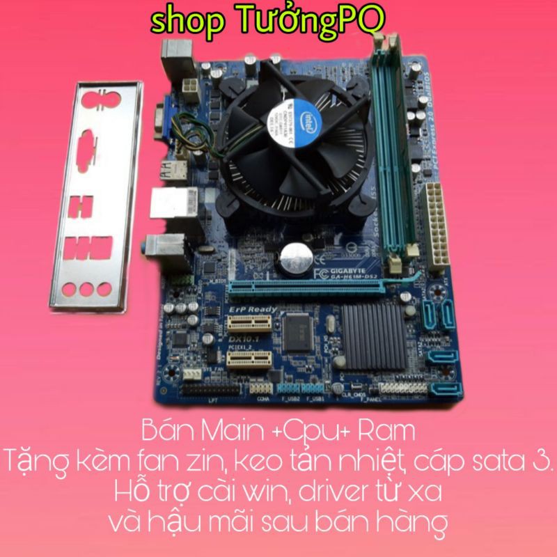 [ BH 1 đổi 1 ] CB main h61 + cpu core i3 + ram 4g/8g