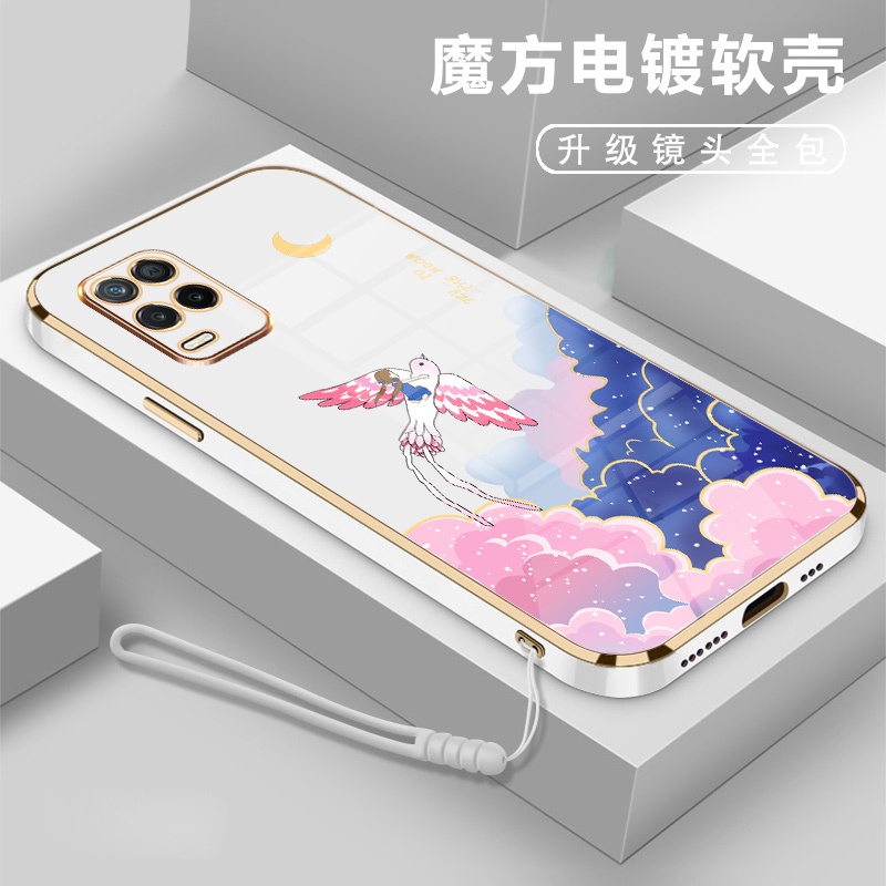 Ốp Điện Thoại Silicon Mạ Hình Cô Gái Cho realme C21Y realme C25Y realme C35 realme C31 realme C21 realme C2 OPPO A1K