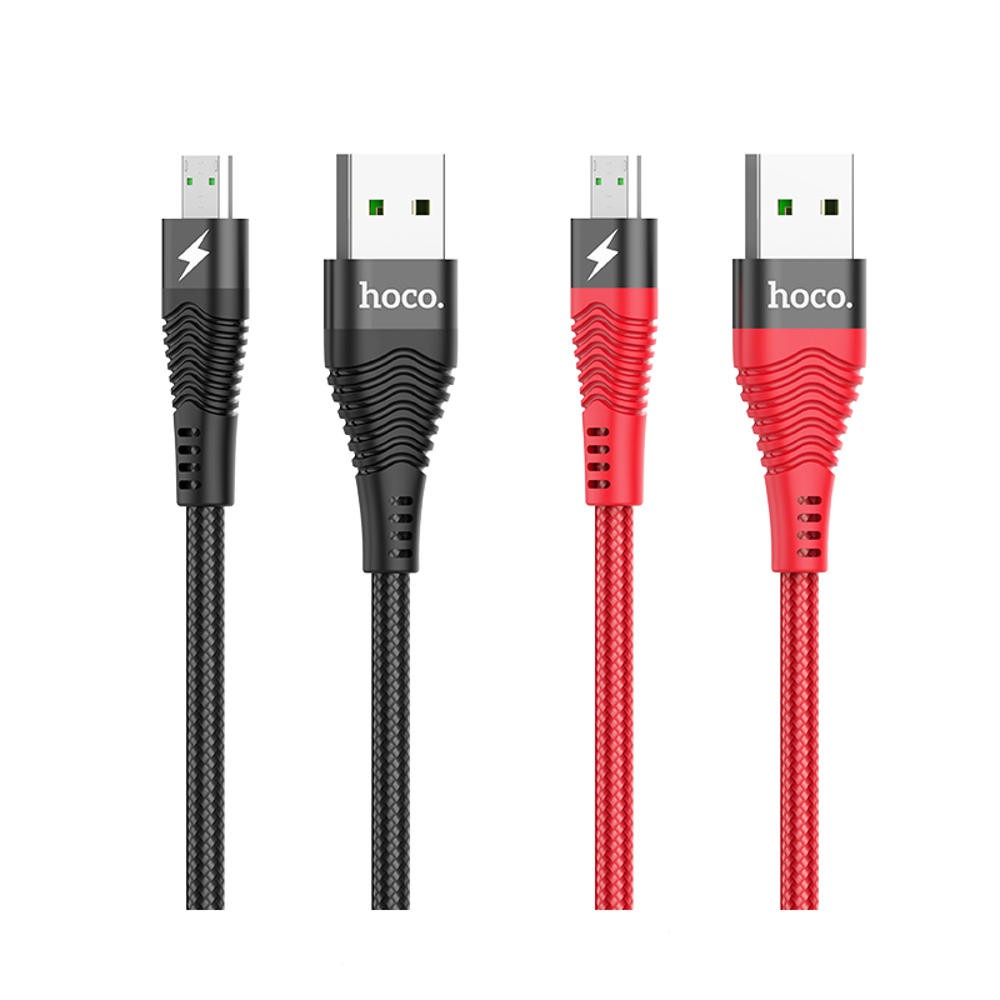 Dây sạc nhanh 4a bọc dù chống gập vooc hoco u53 - cáp sạc nhanh 5a micro usb type c - vienthonghn