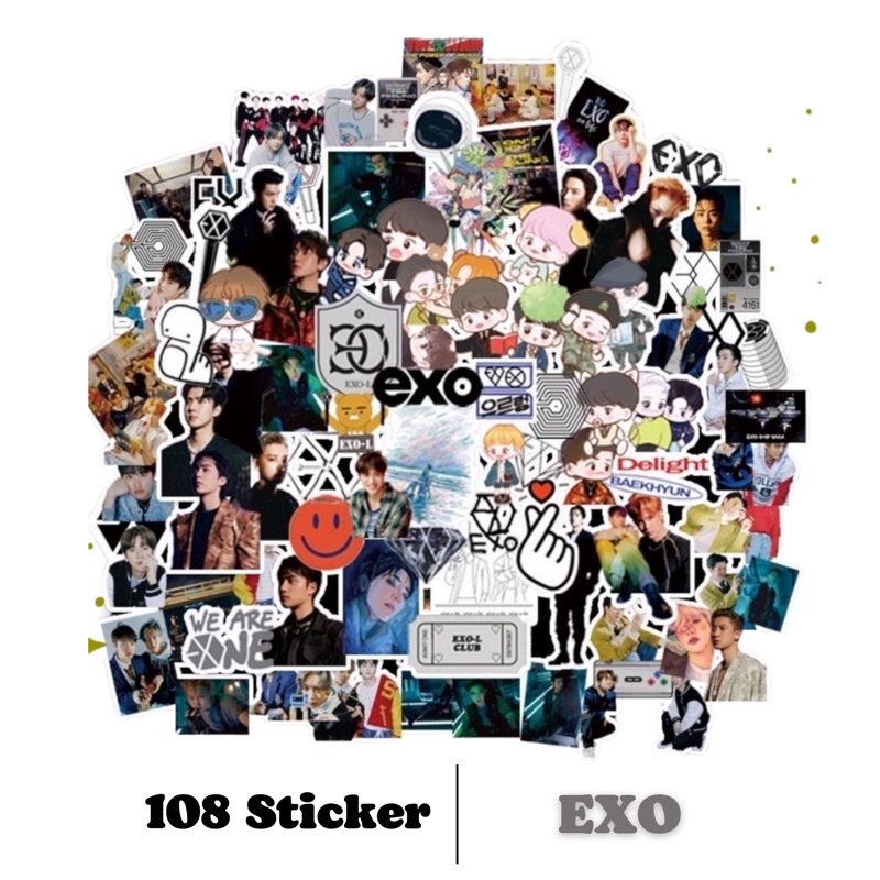 108 Sticker nhóm nhạc nam Kpop EXO