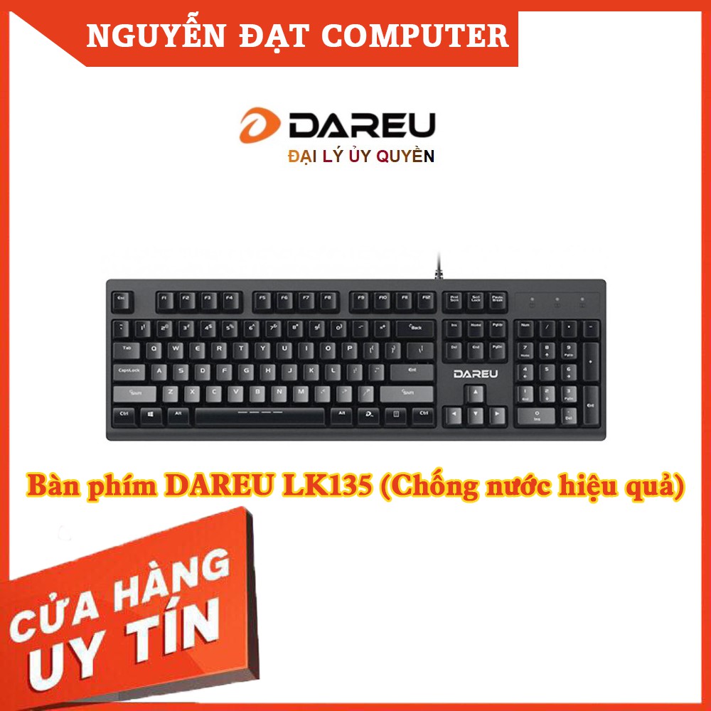 Bàn phím Giá Rẻ DAREU LK135 (Chống nước)-Sản phẩm lý tưởng cho gamenet,Hàng Chính Hãng Bảo Hành 24 Tháng