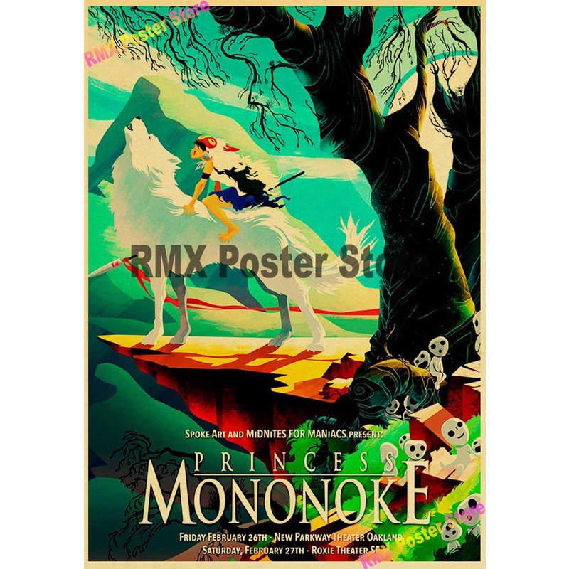 Poster Phim Hoạt Hình The Wind Rises / Totoro / Spirited Away / Howl Move Castle Trang Trí Phòng