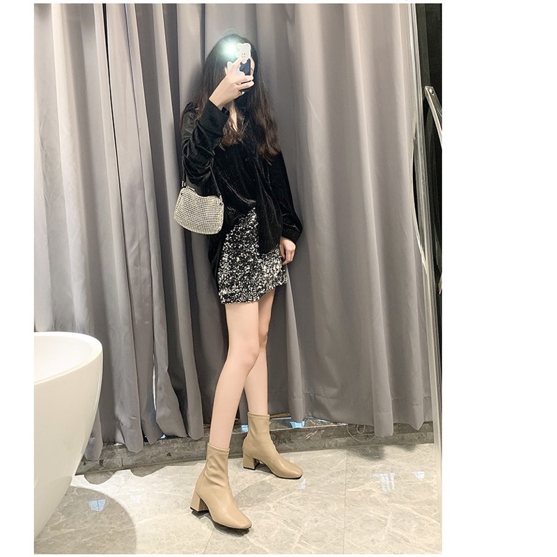 Giày Ankle boots - Giày boots cao gót