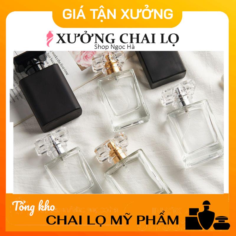 Lọ chiết nước hoa 30ml/50ml nắp trong / lọ đựng dầu thơm