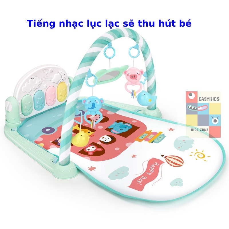 Thảm nhạc, Thảm nhạc cho bé nằm chơi giúp phát triển thính giác thị giác EASYKIDS