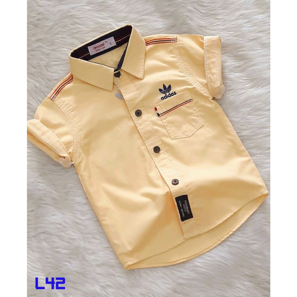 Áo sơ mi cao cấp từ 8 đến 24 kí cho bé trai - cá tính - dễ thương, Vải Kate cotton - mềm mịn, mát, bền màu