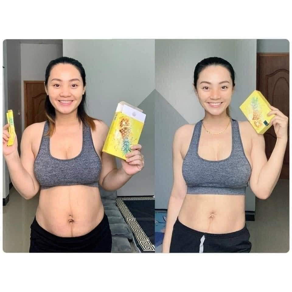 [CHÍNH HÃNG] Thạch Dứa giảm cân Chính Hãng Matxi Corp Hộp 10 gói x20g Hỗ Trợ Đốt Cháy Mỡ Thừa Trong Gan Và Dạ Dày