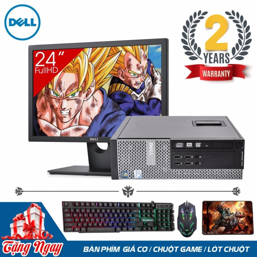 Máy tính đồng bộ DELL OPTIPLEX 7010 SFF + Màn hình Dell 24inch Full HD (Core I7 3770, Ram 8GB, SSD 120GB) + Quà Tặng | BigBuy360 - bigbuy360.vn