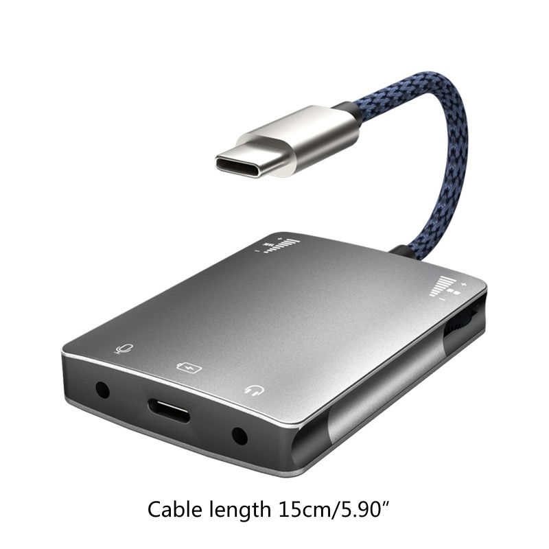 Adapter Chuyển Đổi Thẻ Âm Thanh Type-c Bằng Hợp Kim Nhôm Cho Điện Thoại