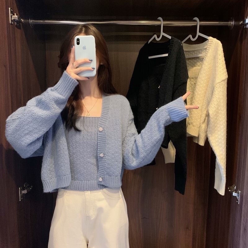 Mới Áo Khoác Len Dài Tay Form Rộng Thời Trang Dành Cho Nữ se