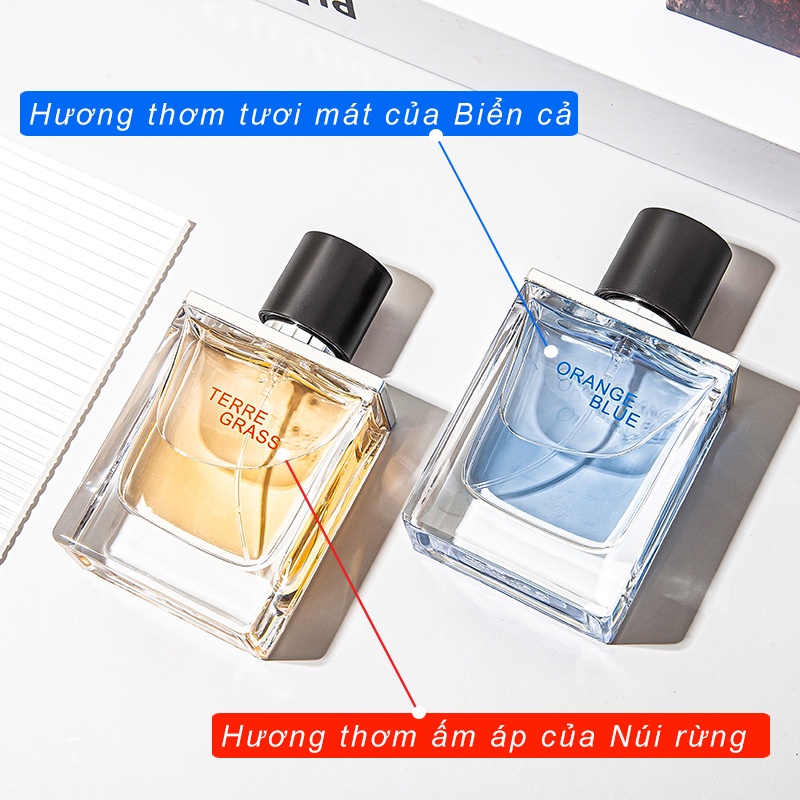 Nước hoa Nam Orange Blue và Terre Grass 50ml hương thơm tươi mát và lôi cuốn