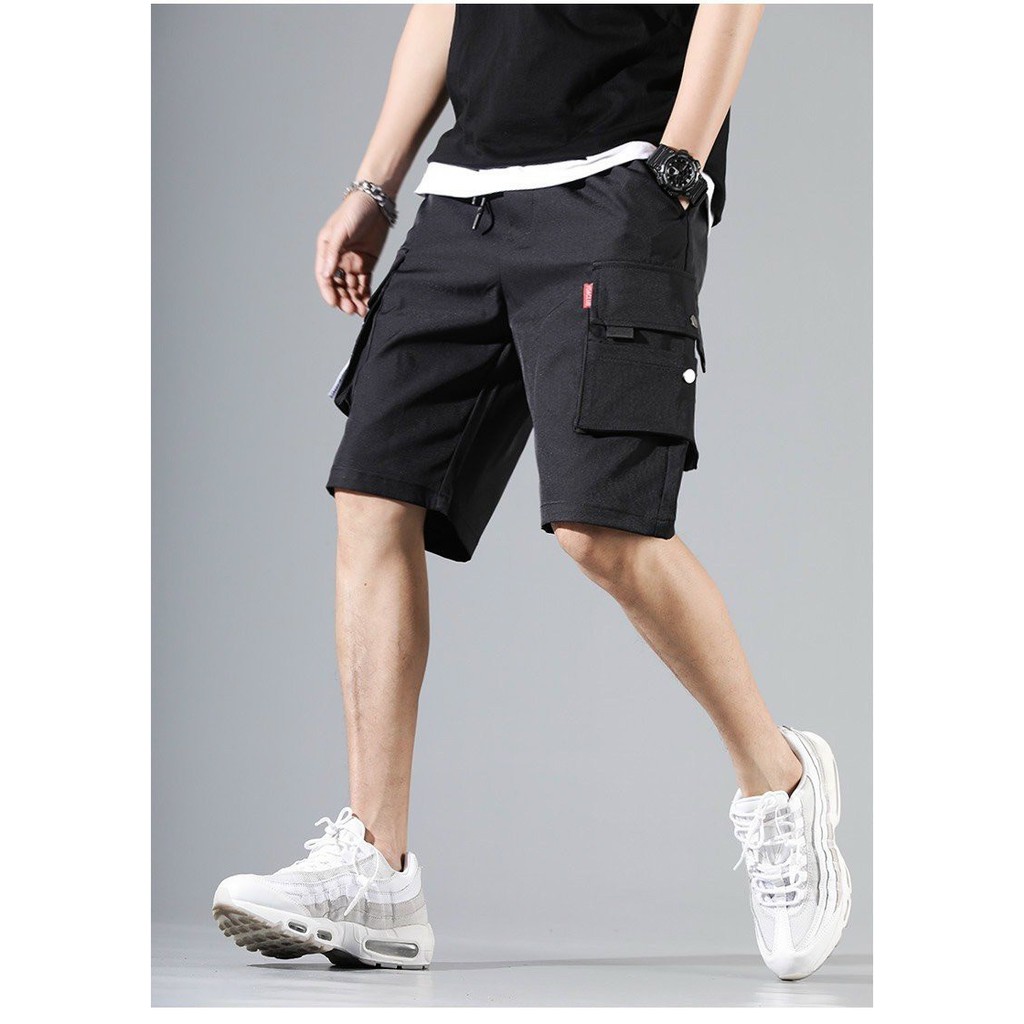 Quần Short Nam Kaki Túi Hộp Phối Dây Co Dãn KSS81