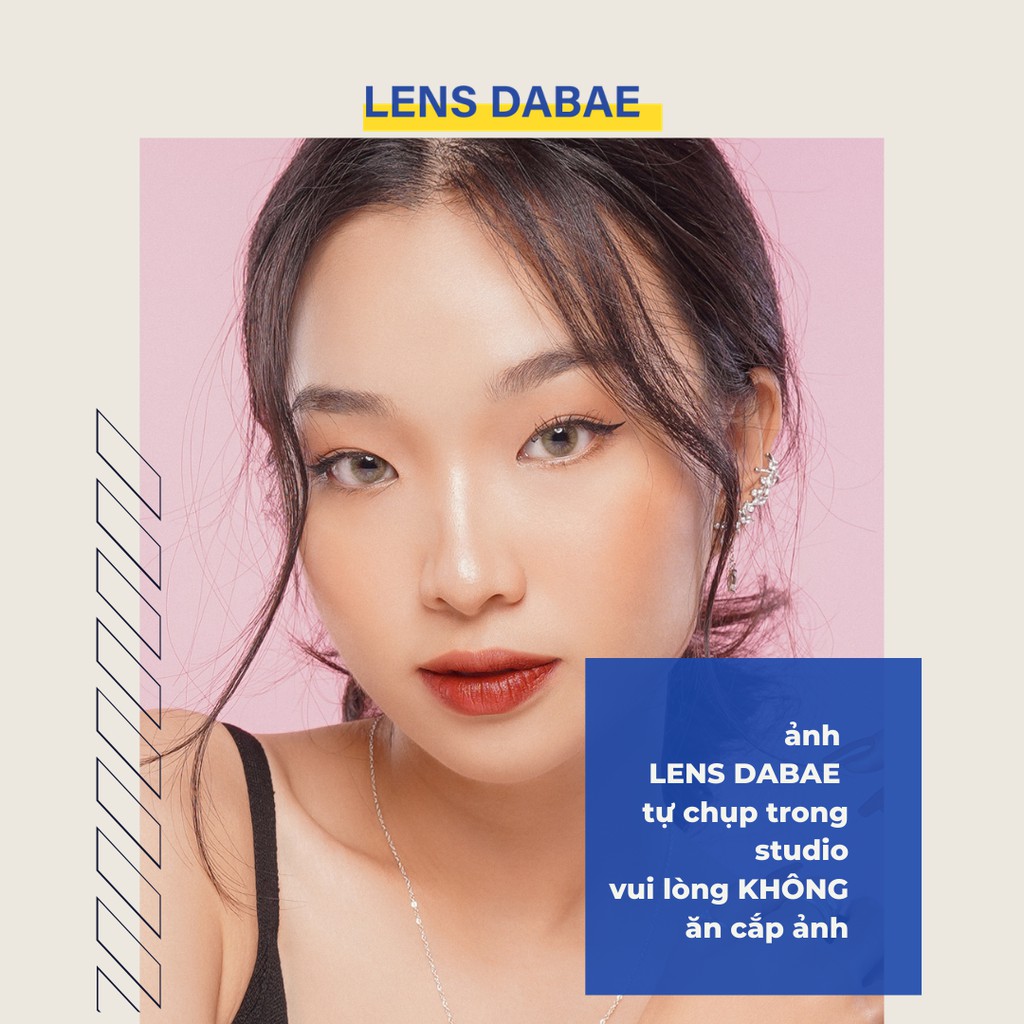 hãng IONE LIME SUNNY kính áp tròng  Hàn Quốc lens nâu xanh lá mạ chất liệu hema có độ cận