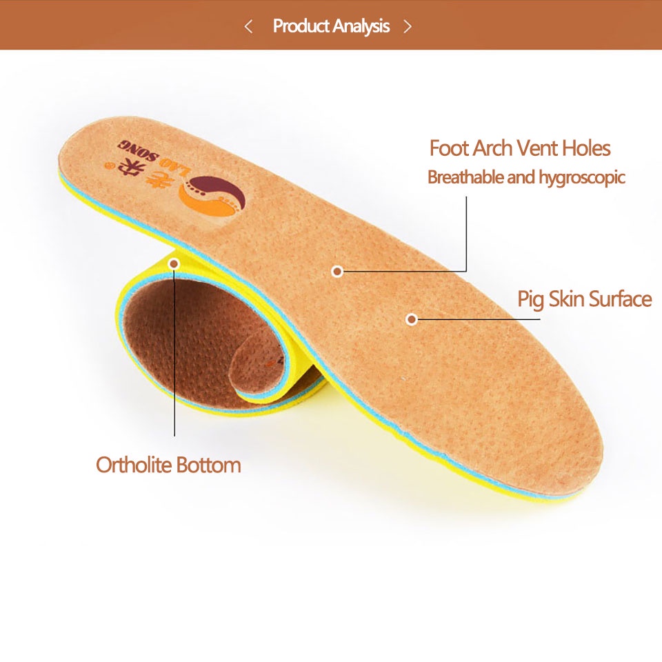 1 Cặp Đế Lót Giày Da Heo Hai Lớp Dày Dặn Mềm Mại Thoáng Khí Thoải Mái Dành Cho Nam Và Nữ