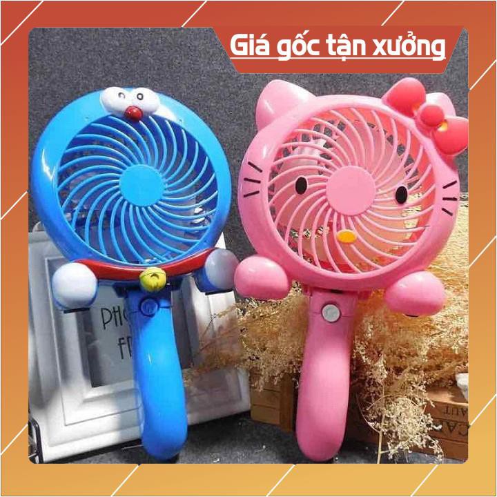 QUẠT GẬP CẦM TAY HELLO KITTY ĐÁNG YÊU, XINH XẮN CÓ CHÂN ĐẾ, CÓ SẠC, CÓ ĐÈN LED