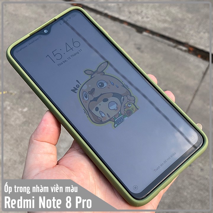 Ốp lưng Xiaomi Redmi Note 8 Pro trong nhám viền màu | BigBuy360 - bigbuy360.vn