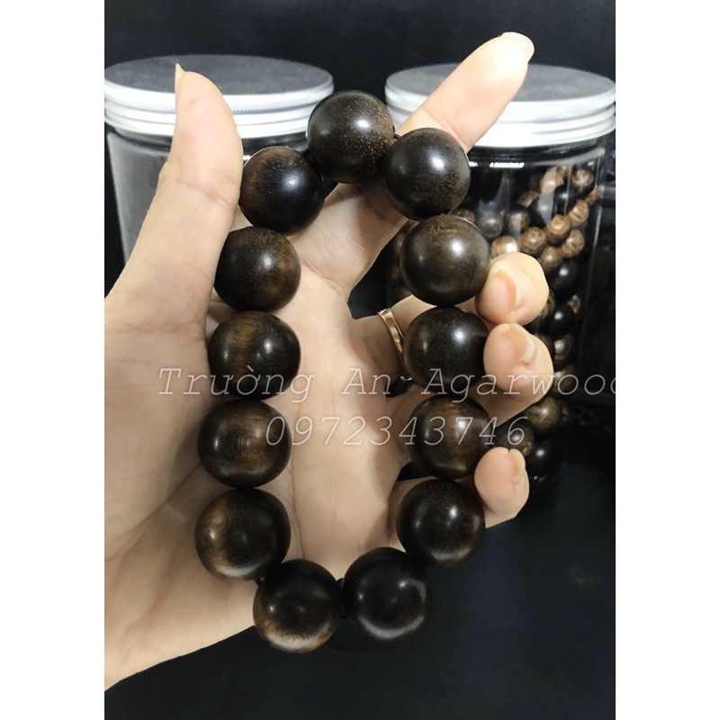 Vòng đeo tay trầm hương INDO thơm vĩnh viễn size từ 10-20li