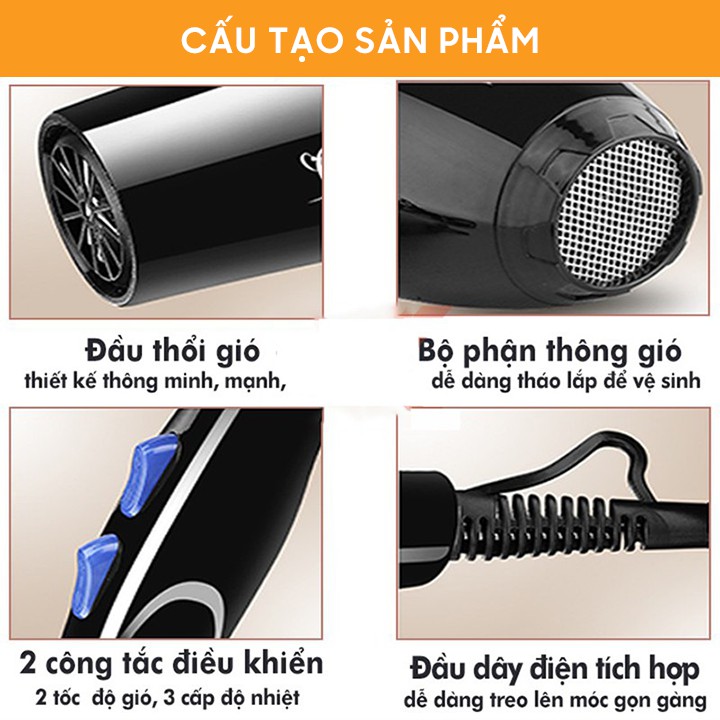 Máy Sấy Tóc DELIYA ⚡️ 𝐅𝐔𝐋𝐋 𝟓 𝐏𝐇𝐔̣ 𝐊𝐈𝐄̣̂𝐍 ⚡️ Công Suất Lớn  2200W Hai Chiều - 3 Mức Nhiệt - Tiết Kiệm Điện