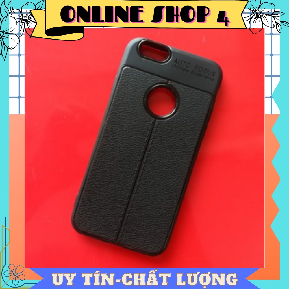 Ốp Lưng iPhone 6/6s Dẻo Giả Da Đen Đẹp