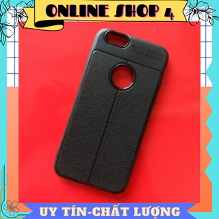 Ốp lưng iphone 6/6s dẻo giả da đen đẹp