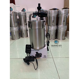 Lọc inox f160 cao 25cm + bơm marine dc pump 2500l - lọc thùng inox hồ cá thuỷ sinh