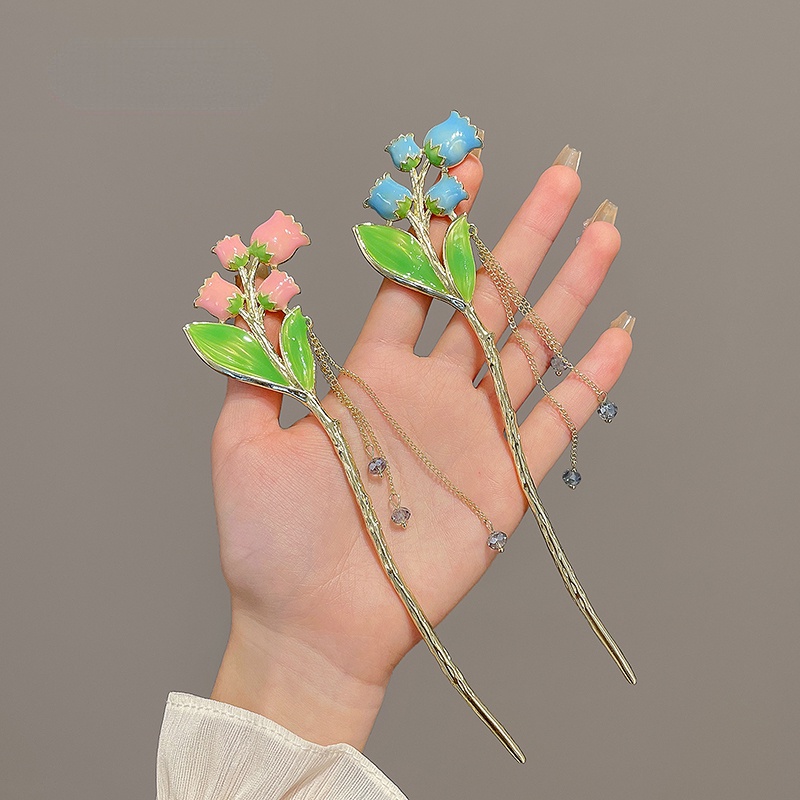 Trâm Cài Tóc Hình Hoa Tulip Phong Cách Trung Quốc Cổ Điển Cho Nữ