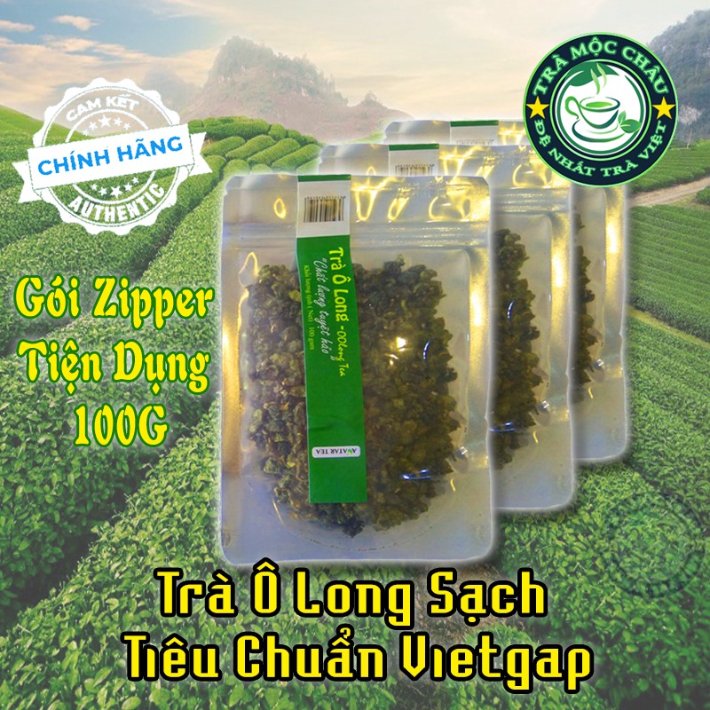 Trà Ô Long Thượng Hạng Mộc Châu - Đệ Nhất Ô Long Trà gói 100gr