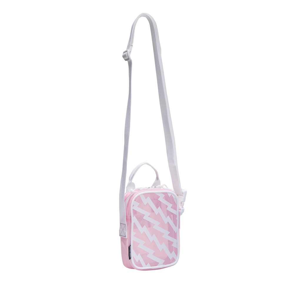 5THEWAY® /plastic/ VERTICAL SHOULDER BAG™ in PINK aka Túi Đeo Chéo Trong Suốt Hồng