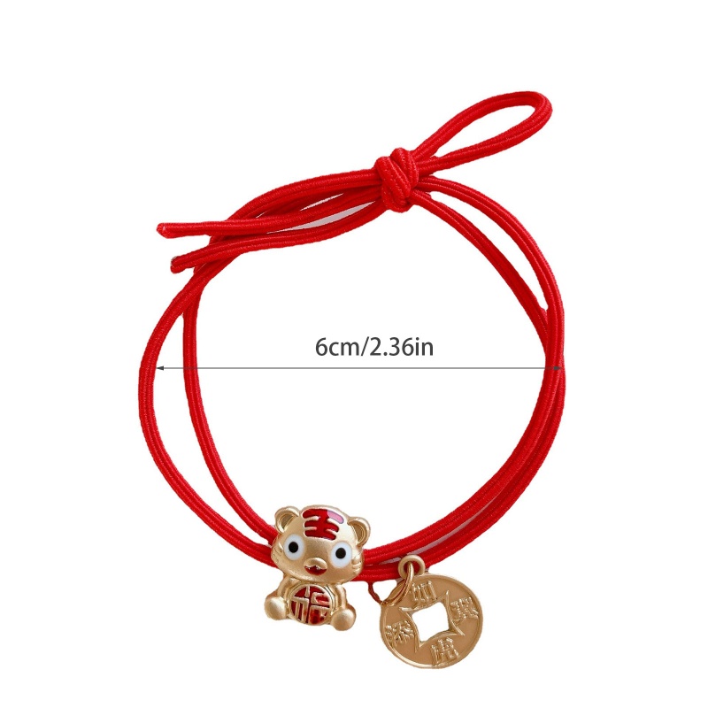 Dây Cột Tóc Co Giãn Mềm Mại Hình Chú Hổ Hoạt Hình