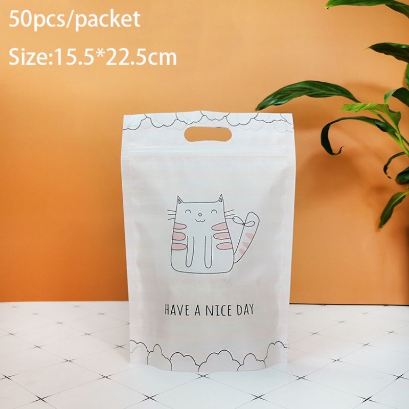 Set 50 Túi zip zipper đựng bánh kẹo dễ thương nhiều mẫu